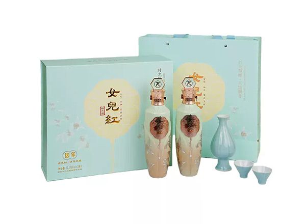 云南黄酒回收女儿红18年黄酒十八年桂花林藏老酒500ml*2礼盒装行情价格