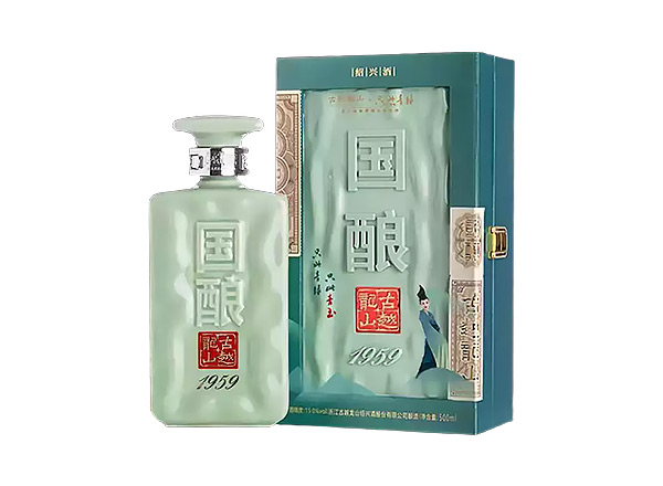 云南古越龙山黄酒回收国酿1959青玉只此青绿联名款二十年陈酿黄酒礼盒行情价格